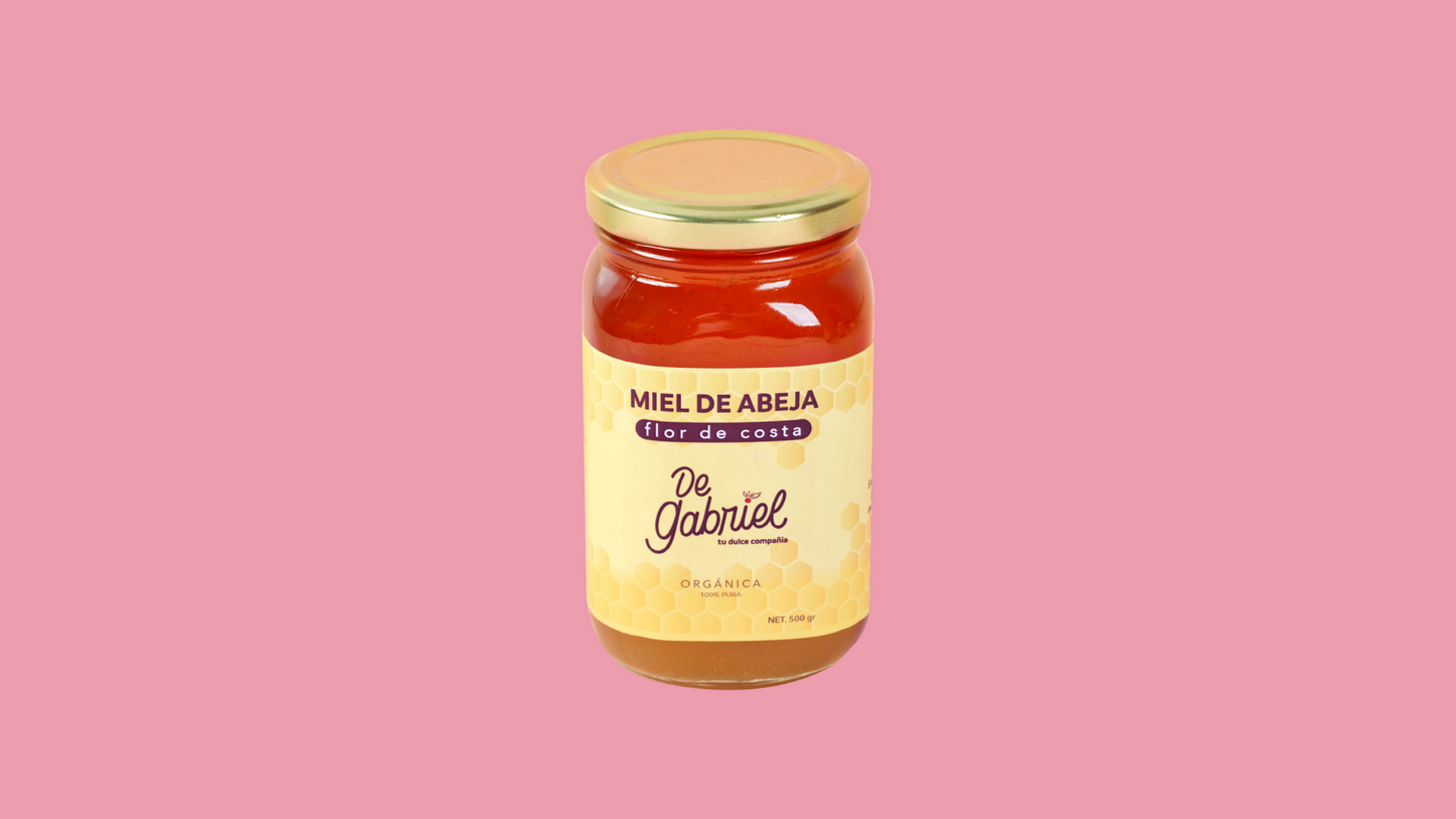 MIEL DE ABEJA  100% PURA DE FLOR DE COSTA. 500gr